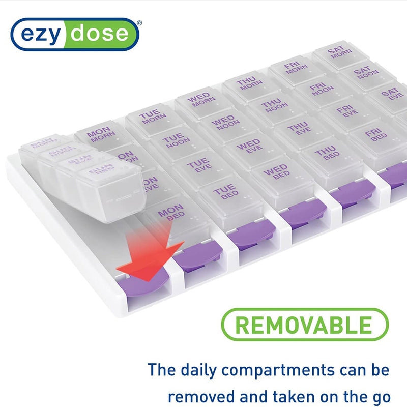 Ezy Dose® Pop Out Push-Button Medtime Planner® Pill Organizer, 1 Carton of 6 (Pharmacy Supplies) - Img 2