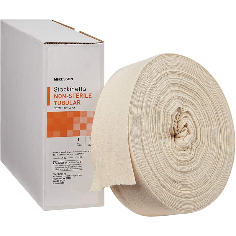 McKesson White Polyester Tubular Stockinette, 6 Inch x 25 Yard, 1 Roll (Casting) - Img 1