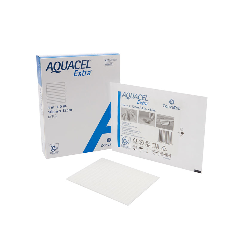 Aquacel® Extra™ Hydrofiber Dressing, 4 x 5 Inch, 1 Each (Advanced Wound Care) - Img 1