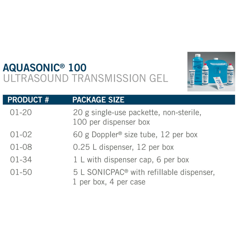 Aquasonic® 100 Sonicpac® Ultrasound Gel, 1 Case of 4 (Conductive Gel and Cream) - Img 4