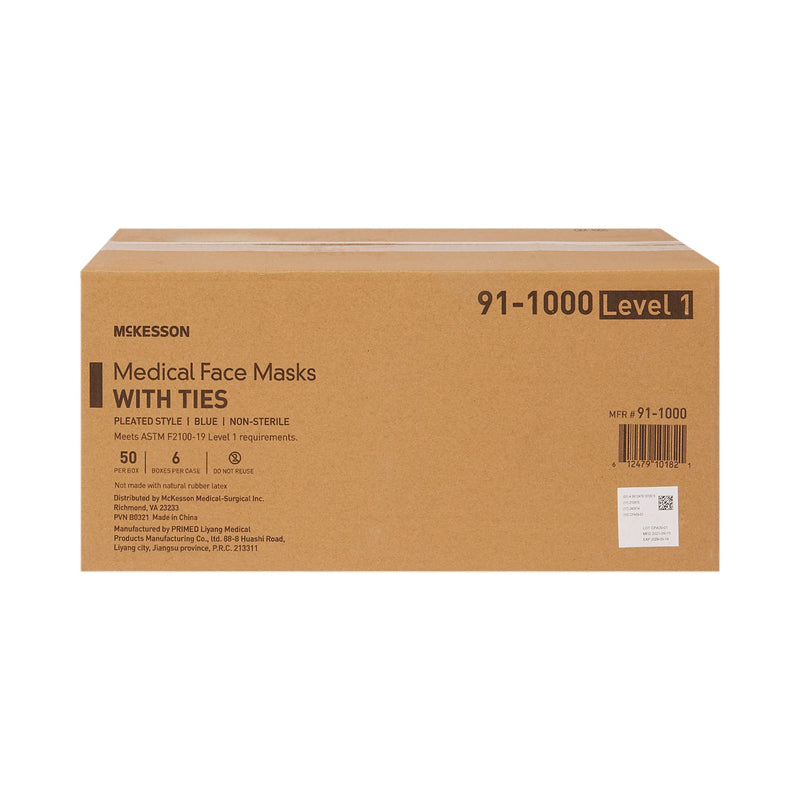 McKesson Classic Style Surgical Mask, Blue, 1 Box of 50 (Masks) - Img 5