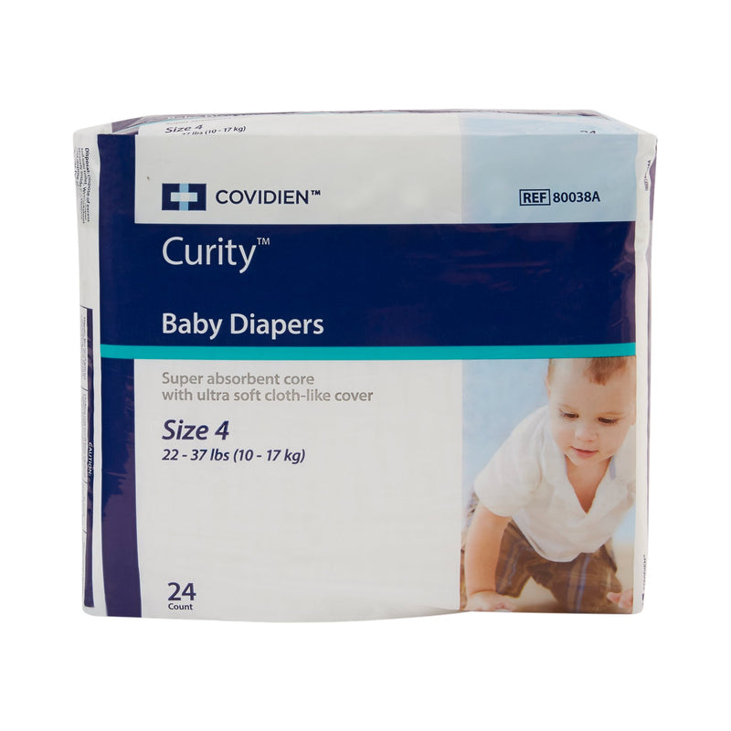 Curity Unisex Baby Diapers, Heavy Absorbency, Disposable, 1 Case of 192 () - Img 4