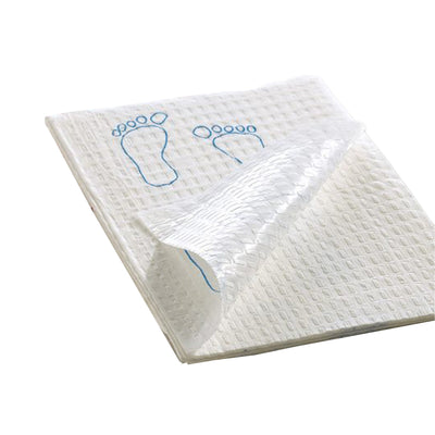 Footprint® Nonsterile White / Blue Procedure Towel, 13-1/2 x 18 Inch, 1 Case of 500 (Procedure Towels) - Img 1