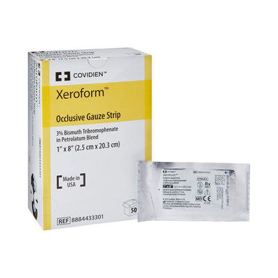 Xeroform™ Occlusive Xeroform Petrolatum Impregnated Dressing, 1 x 8 inch, 1 Box of 50 (Advanced Wound Care) - Img 1