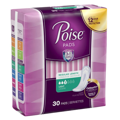 Poise Bladder Control Pads, Light Absorbency, Regular Length, 1 Case of 120 () - Img 3