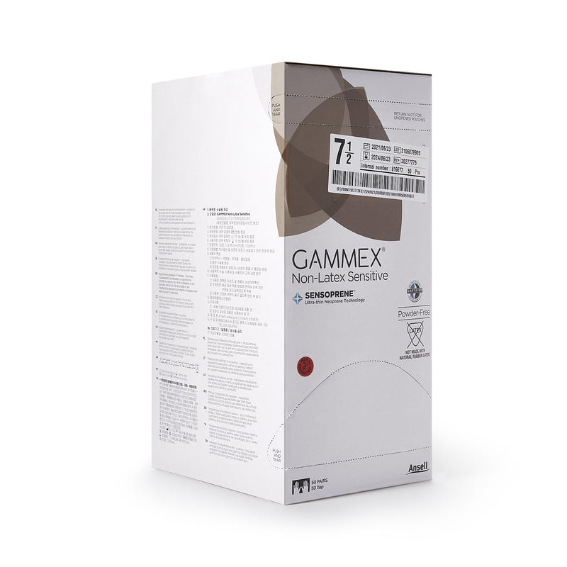 Gammex® Non-Latex Sensitive Polychloroprene Surgical Glove, Size 7.5, Cream, 1 Box of 50 () - Img 2