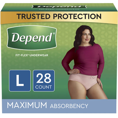 Depend® FIT-FLEX® Womens Absorbent Underwear, Large, Blush, 1 Case of 56 () - Img 4