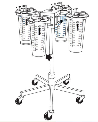 Bemis Healthcare Suction Canister Stand, 1 Case (Drainage and Suction Accessories) - Img 1