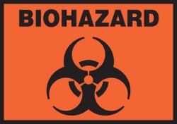 Accuform Signs Biohazard Pre-Printed Label, 3-1/2 x 5 Inch, 1 Pack of 5 (Labels) - Img 1
