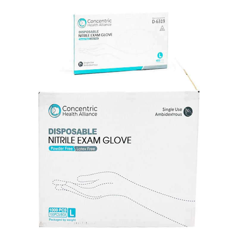 Huayuan Nitrile Exam Glove, Large, Blue, 1 Box () - Img 3