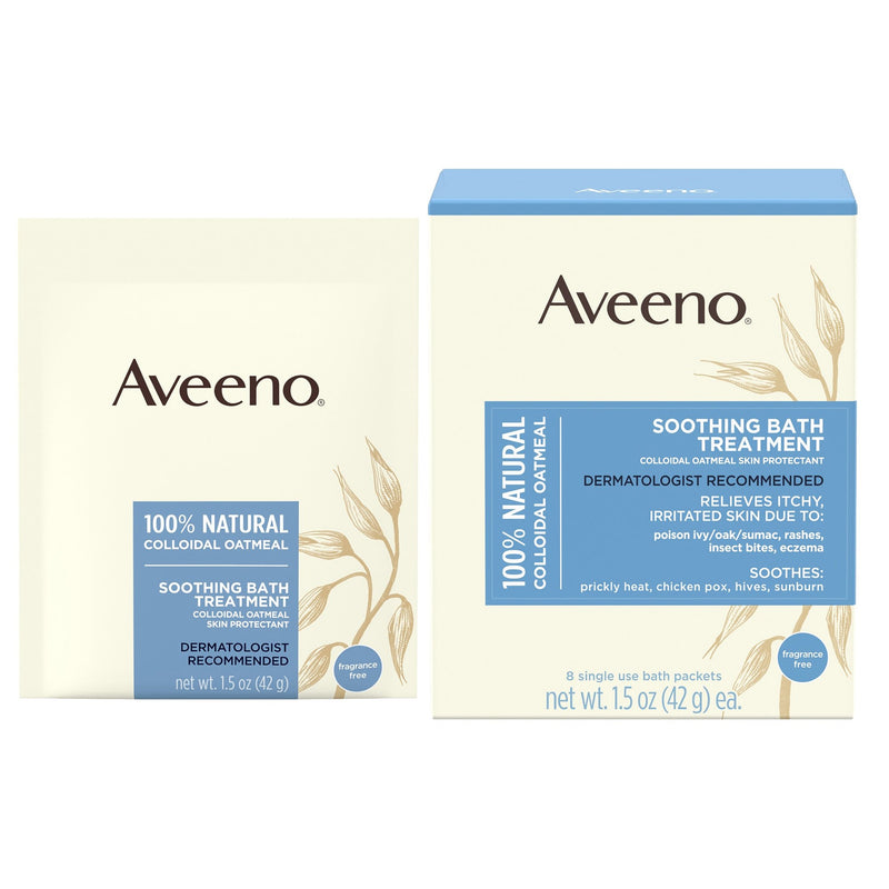 Aveeno® Soothing Oatmeal Bath Treatment, 1.5 oz. Packet, 1 Box of 8 (Skin Care) - Img 1