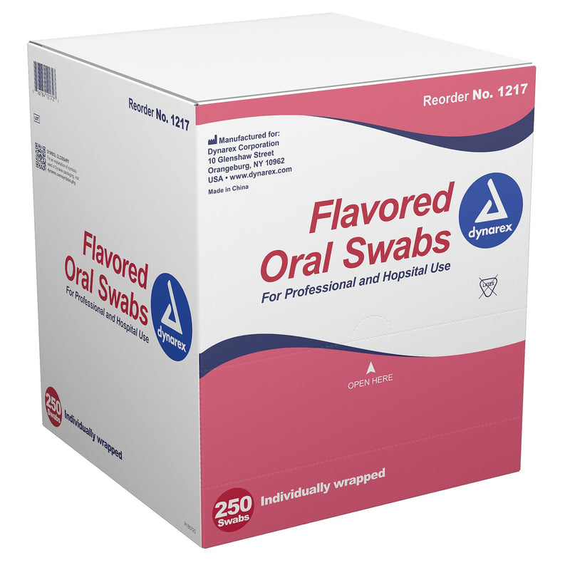 dynarex® Oral Swabsticks with Dentrifice, 1 Case of 1000 (Mouth Care) - Img 1