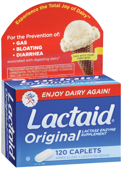 Lactaid® Original Lactase Enzyme Dietary Supplement, 1 Bottle (Over the Counter) - Img 1