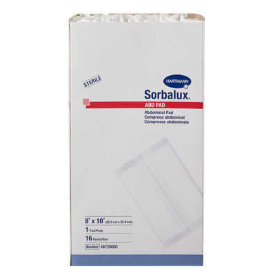 Sorbalux® ABD Sterile Abdominal Pad, 8 x 10 Inch, 1 Box of 16 (General Wound Care) - Img 2