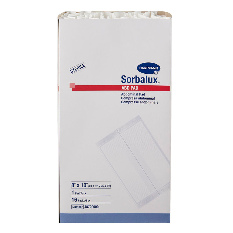 Sorbalux® ABD Sterile Abdominal Pad, 8 x 10 Inch, 1 Box of 16 (General Wound Care) - Img 2