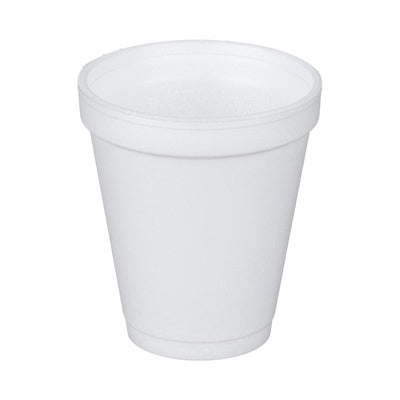 Dart Drinking Cup, White, Styrofoam, Disposable, 6 oz, 1 Case of 1000 (Drinking Utensils) - Img 1