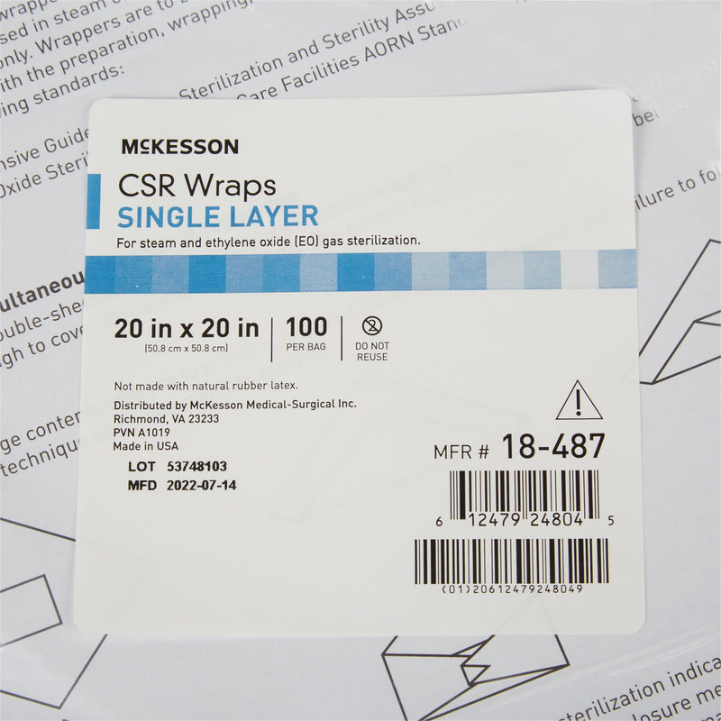 McKesson Single Layer Sterilization Wrap, 20 x 20 Inch, 1 Box (Sterilization Wraps) - Img 4