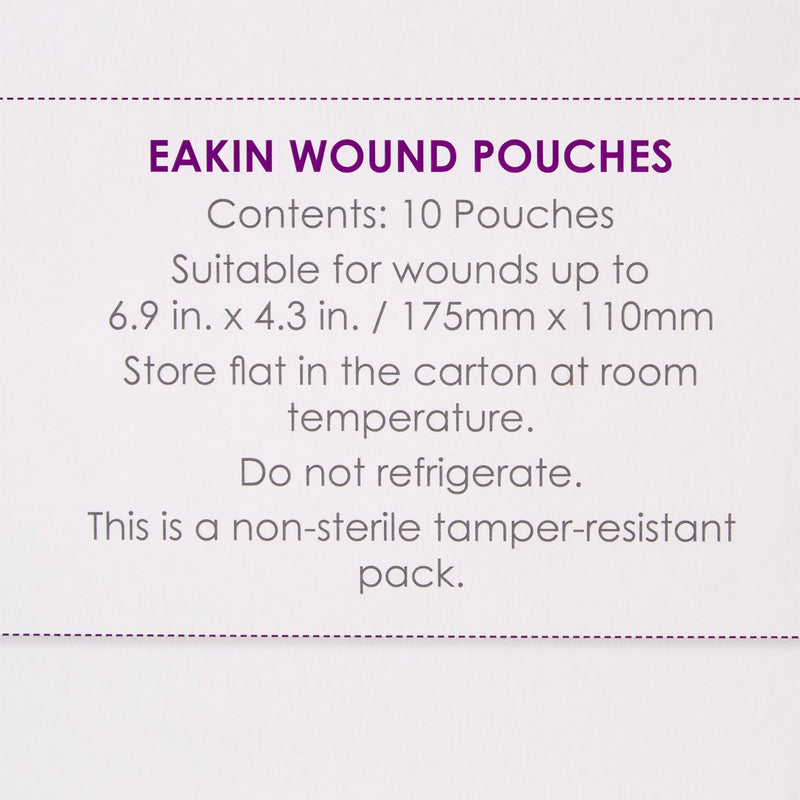 Eakin® Fistula and Wound Drainage Pouch, 4-3/10 x 6-9/10 Inch, 1 Box of 10 (Drain Bags and Pouches) - Img 4