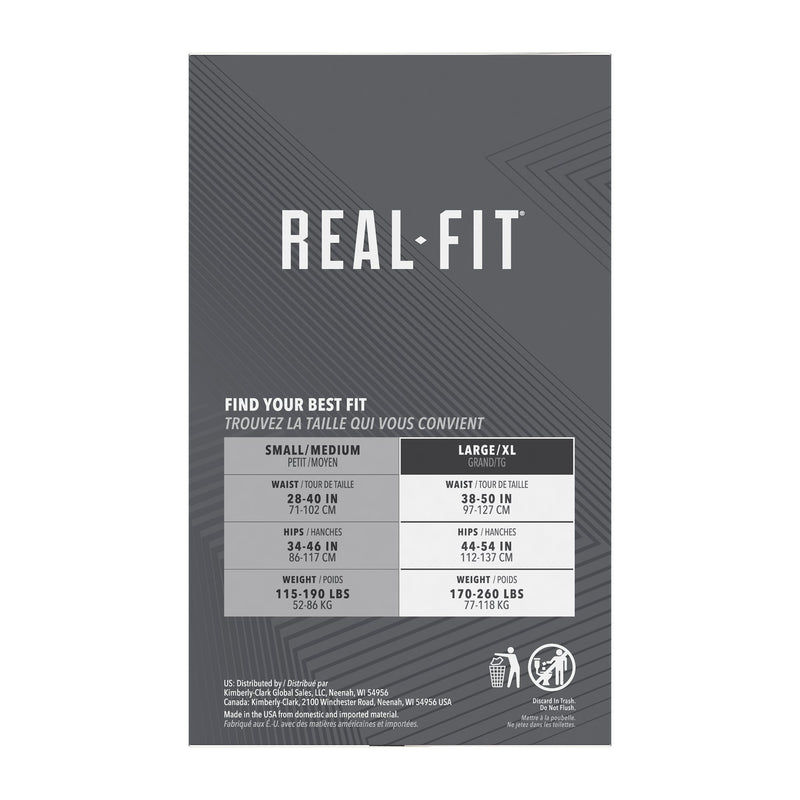 Depend® Real Fit® Maximum Absorbent Underwear, Large / Extra Large, 1 Pack of 12 () - Img 7