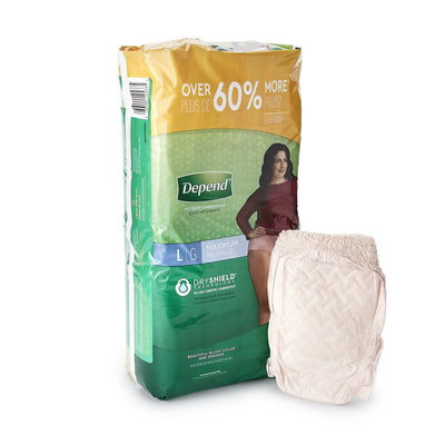 Depend® FIT-FLEX® Womens Absorbent Underwear, Large, Blush, 1 Case of 56 () - Img 1