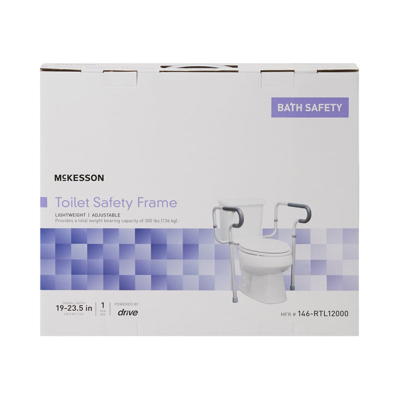 McKesson Toilet Safety Rail, Gray Aluminum, 1 Case of 4 (Safety and Grab Bars) - Img 2