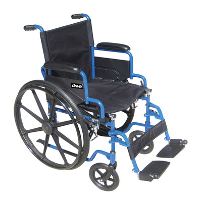 drive™ Blue Streak Wheelchair, 18-inch Seat Width, 1 Each (Mobility) - Img 1