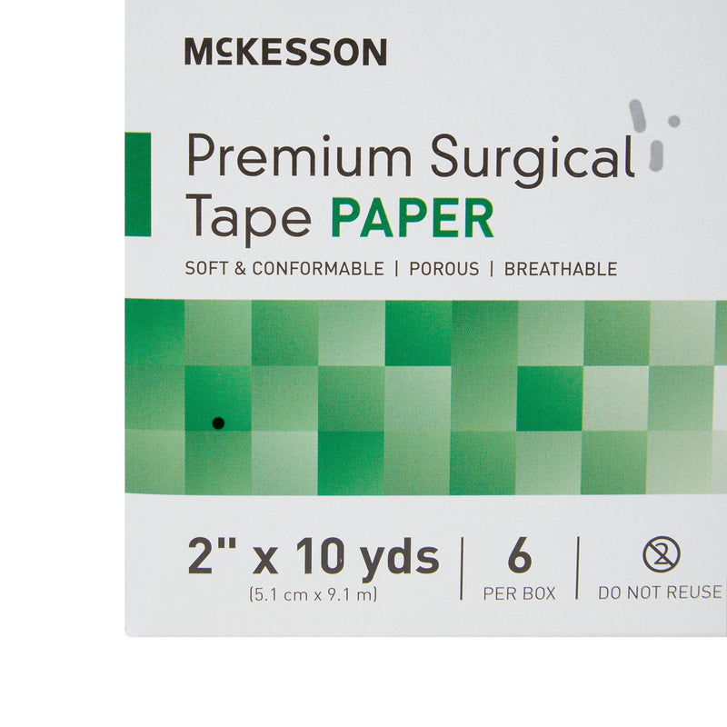 McKesson Paper Medical Tape, 1/2 Inch x 10 Yard, White, 1 Case of 240