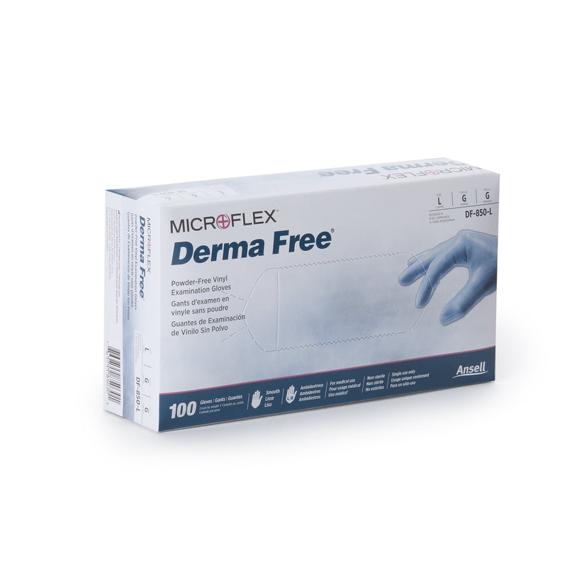 Derma Free™ Exam Glove, Large, Clear, 1 Case of 1000 () - Img 3