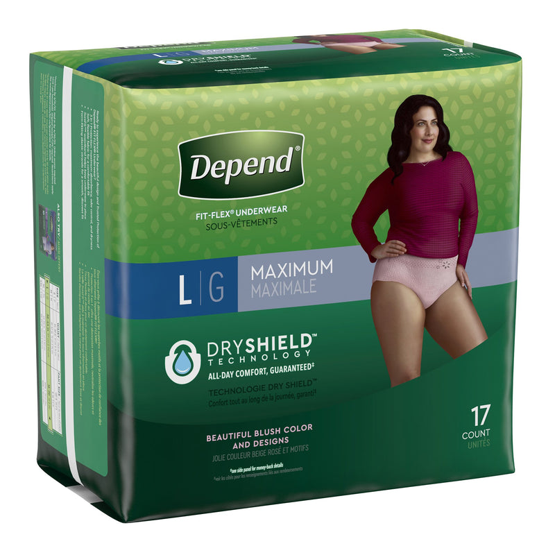 Depend® FIT-FLEX® Womens Absorbent Underwear, Large, Tan, 1 Pack of 17 () - Img 2