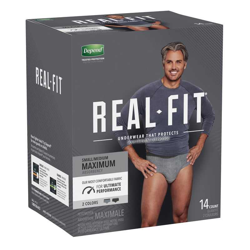 Depend® Real Fit® Maximum Absorbent Underwear, Small / Medium, 1 Pack of 14 () - Img 4