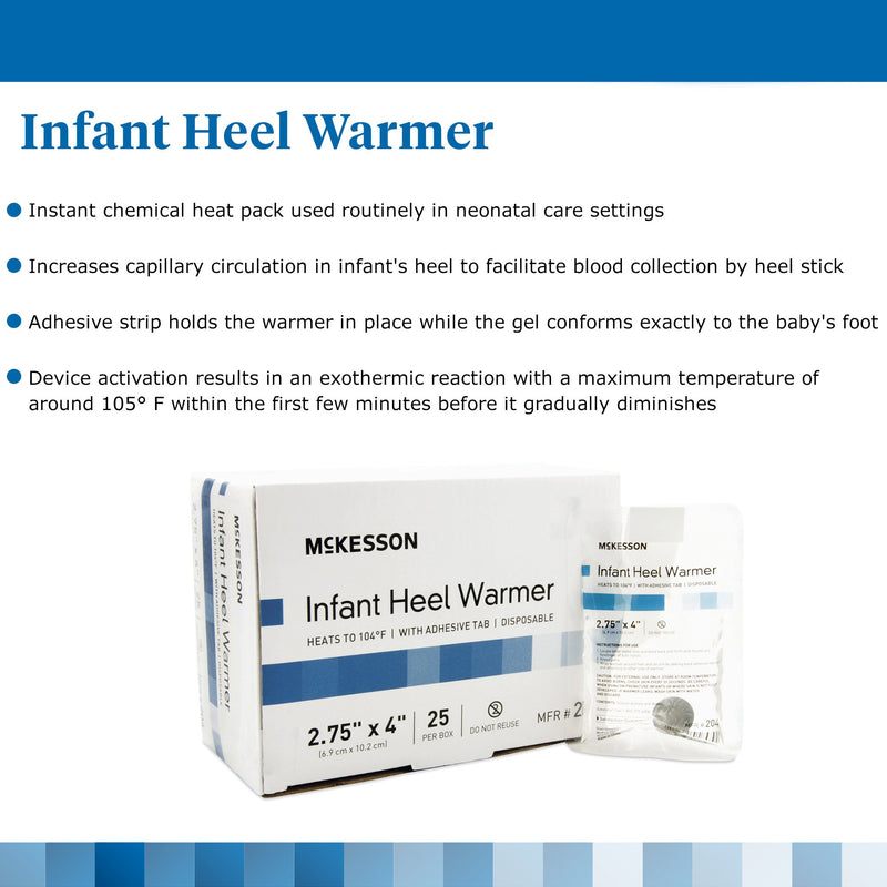 McKesson Infant Heel Warmer, 2¾ x 4 Inch, 1 Box of 25 (Treatments) - Img 7