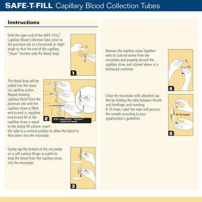 Safe-T-Fill® Capillary Blood Collection Tube, 10.8 x 46.6 mm, 200 µL, 1 Box of 50 (Laboratory Glassware and Plasticware) - Img 3