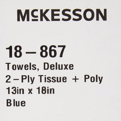 McKesson Procedure Towels, Deluxe 2-Ply, Blue, 13 x 18 Inch, 1 Case of 500 (Procedure Towels) - Img 7