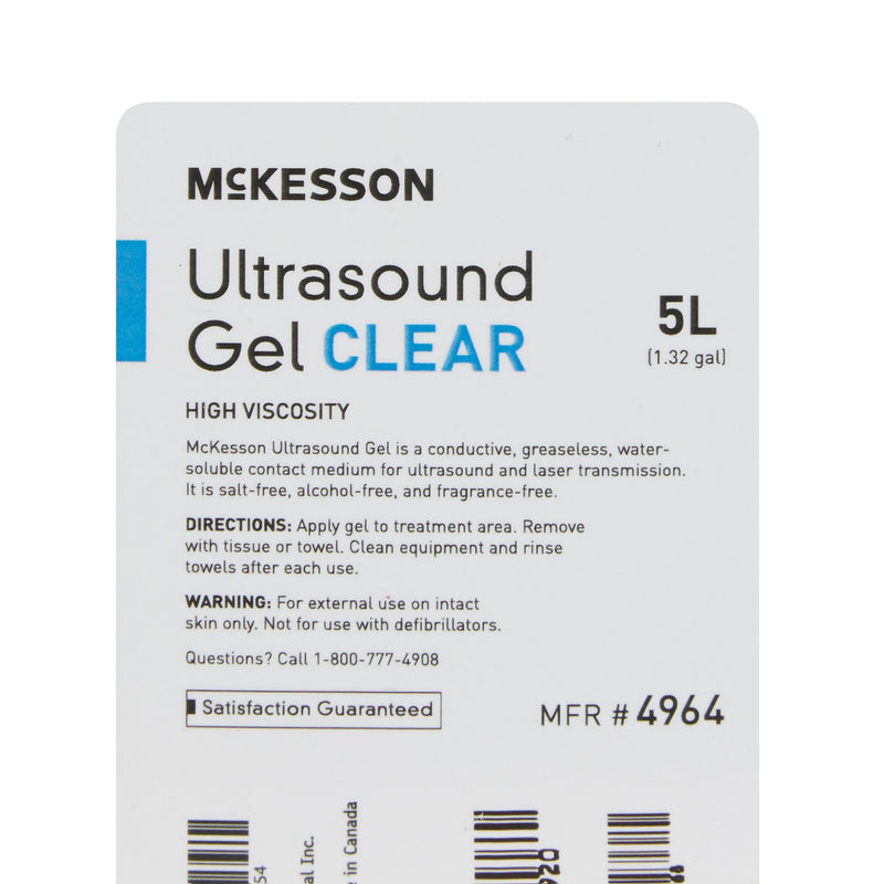 McKesson Ultrasound Gel, Clear, 5 Liters, Cubitainer, Ultrasound and Laser Transmission, 1 Case of 4 (Conductive Gel and Cream) - Img 3