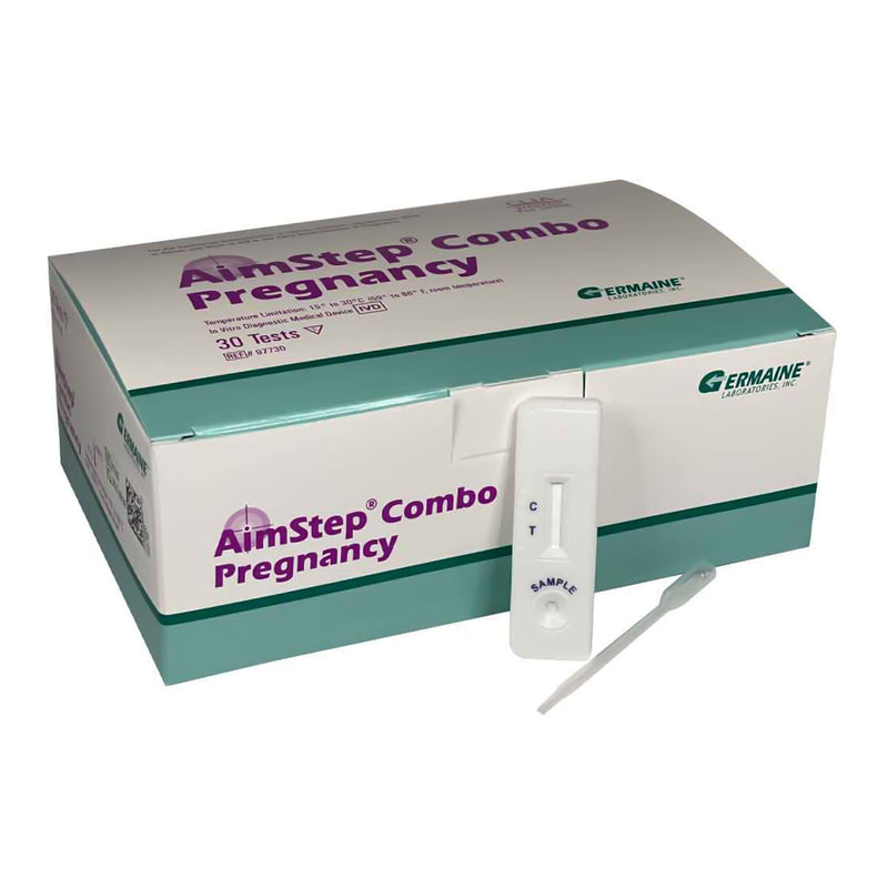 AimStep® Combo hCG Pregnancy Fertility Rapid Test Kit, 1 Box of 30 (Test Kits) - Img 1