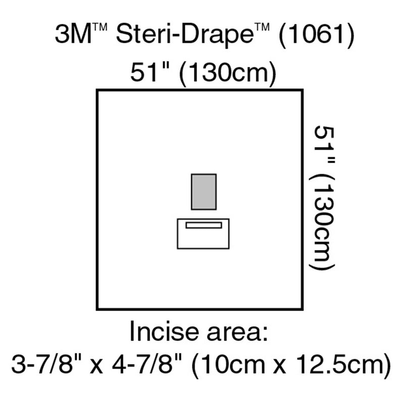 3M™ Steri-Drape™ Sterile Medium EENT Drape, 51 x 51 Inch, 1 Box of 10 (Procedure Drapes and Sheets) - Img 1