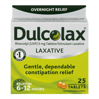 Dulcolax® Bisacodyl Laxative, 1 Box of 25 (Over the Counter) - Img 1