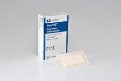 Kendall™ Border Gentle Adhesion Silicone Adhesive with Border Silicone Foam Dressing, 3½ x 5½ Inch, 1 Box of 10 (Advanced Wound Care) - Img 1