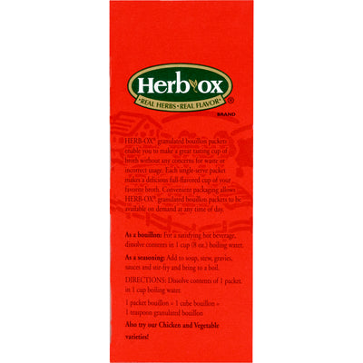 Herb-Ox® Beef Bouillon Instant Broth, 1 Box of 50 (Nutritionals) - Img 2