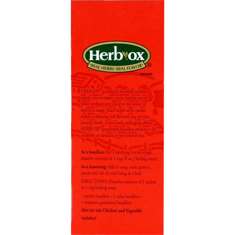 Herb-Ox® Beef Bouillon Instant Broth, 1 Box of 50 (Nutritionals) - Img 2