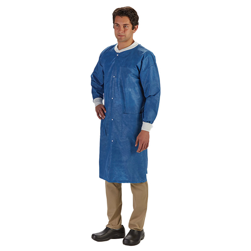 LabMates® Lab Coat, 2X-Large, Blue, 1 Bag of 10 (Coats and Jackets) - Img 3