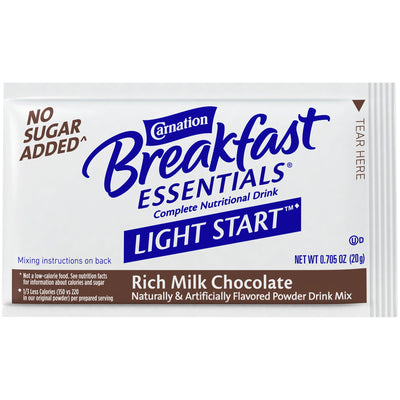 Carnation Breakfast Essentials® Light Start Chocolate Oral Supplement, 20 Gram Packet, 1 Case of 64 (Nutritionals) - Img 4