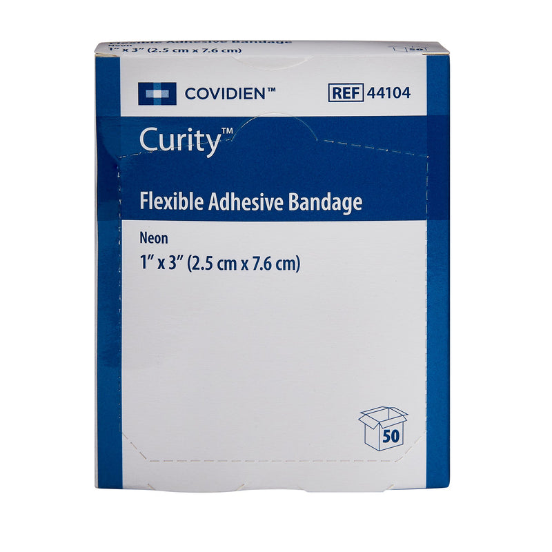 Curity™ Neon Adhesive Strip, 1 x 3 Inch, 1 Case of 1200 (General Wound Care) - Img 2