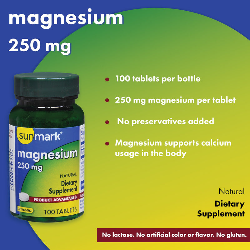 sunmark® Magnesium Supplement, 1 Bottle (Over the Counter) - Img 3