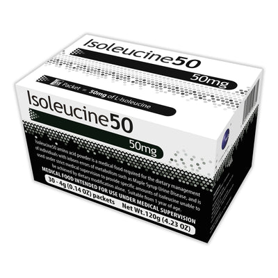 Isoleucine50 Amino Acid Oral Supplement, 4-gram Packet, 1 Box of 30 (Nutritionals) - Img 1