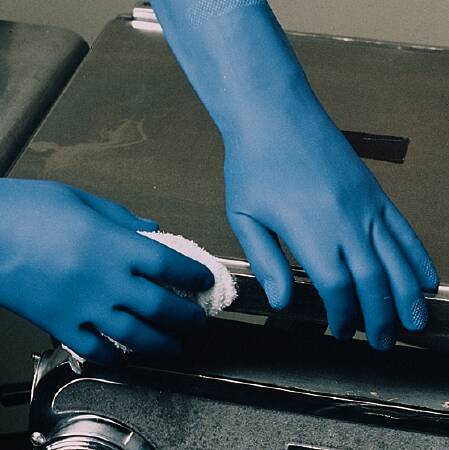 Ansell Latex/Nitrile Utility Glove, Small, Blue, 1 Dozen (Utility Gloves) - Img 1