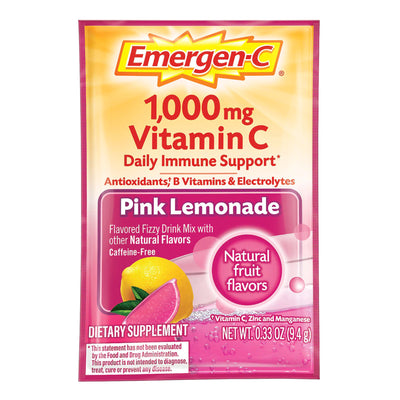 Emergen-C® Pink Lemonade Oral Supplement, 0.3 oz. Packet, 1 Box of 30 (Nutritionals) - Img 1