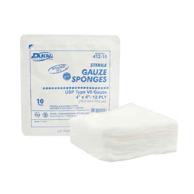 Dukal™ Sterile USP Type VII Gauze Sponge, 4 x 4 Inch, 1 Tray of 10 (General Wound Care) - Img 1