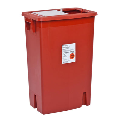 SharpSafety™ Multi-purpose Sharps Container, 18 Gallon, 26 x 18¼ x 12¾ Inch, 1 Each () - Img 1