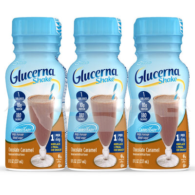 Glucerna® Shake Chocolate Caramel Oral Supplement, 8 oz. Bottle, 1 Pack of 6 (Nutritionals) - Img 1